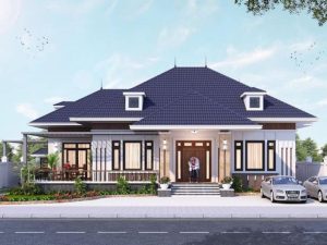 Thiết kế biệt thự 1 tầng mái nhật