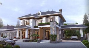 Thiết kế biệt thự 2 tầng mái bằng