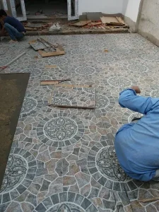 Nhà ở dân dụng cấp 4: phần lát gạch 02