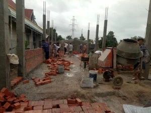 Nhà ở dân dụng cấp 4: phần xây tường 02